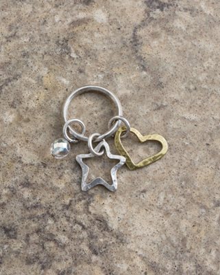 Heart and Star Keychain