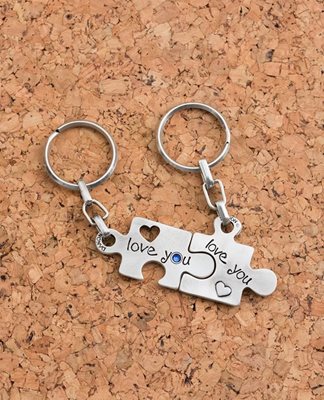 Puzzle Keychain Pair