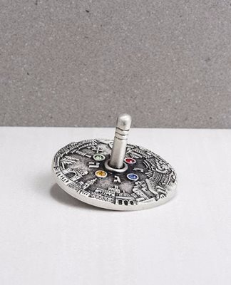 Inlaid Jerusalem Dreidel