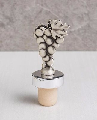 Grape Cluster Cork Bottle Stopper