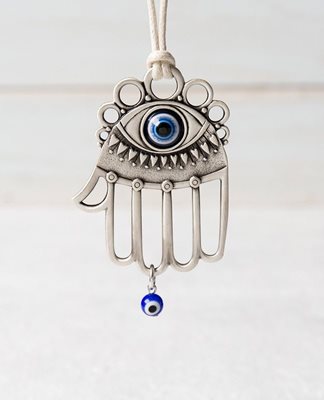 Blue Eye Hamsa Car Pendant