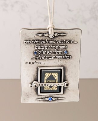 Rectangular Wall Pendant with Small Book of Tehillim